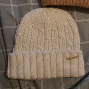 Michael Kors White Beanie & Pink Love Beanie